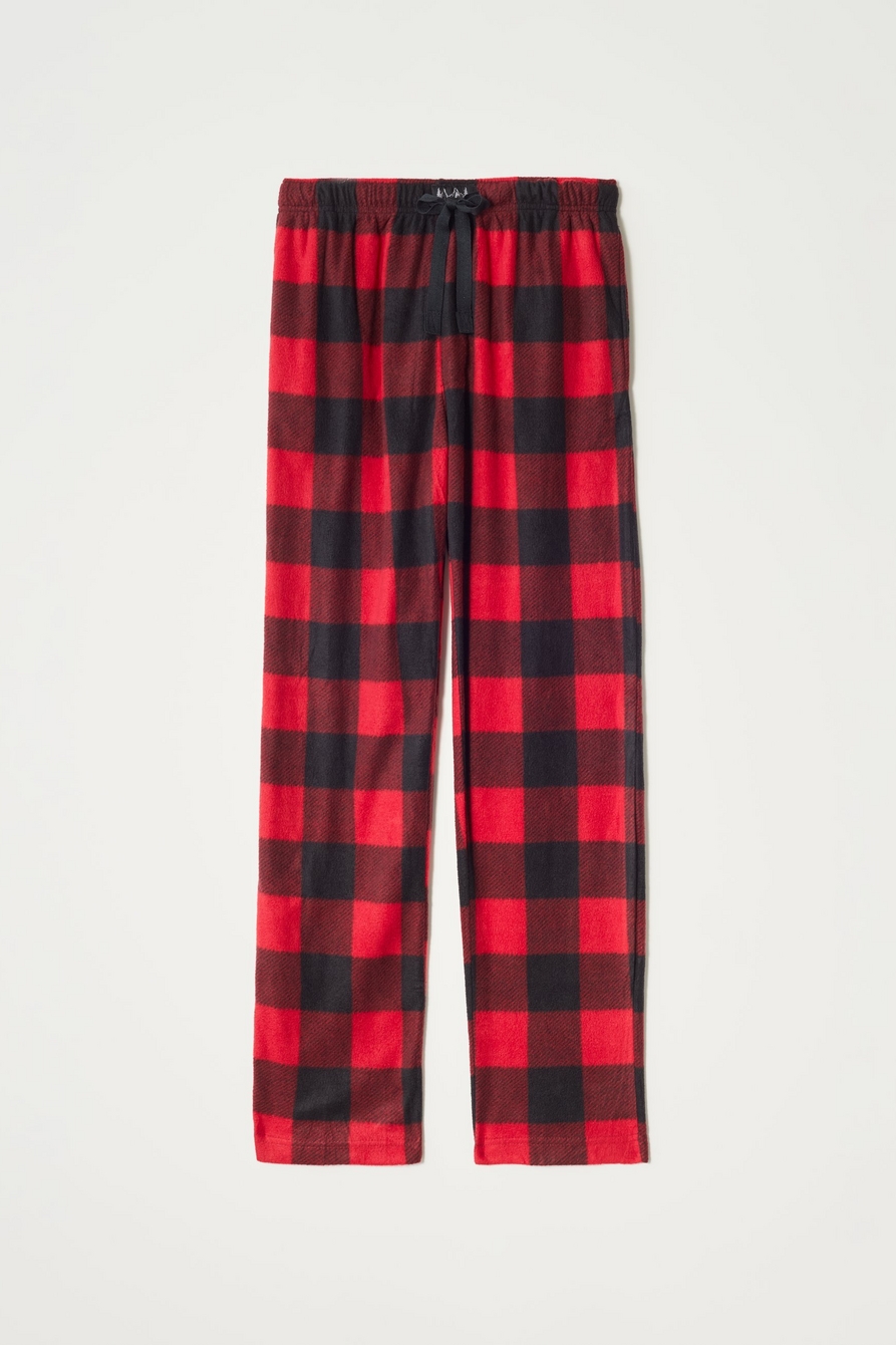 plaid fleece sleep pant